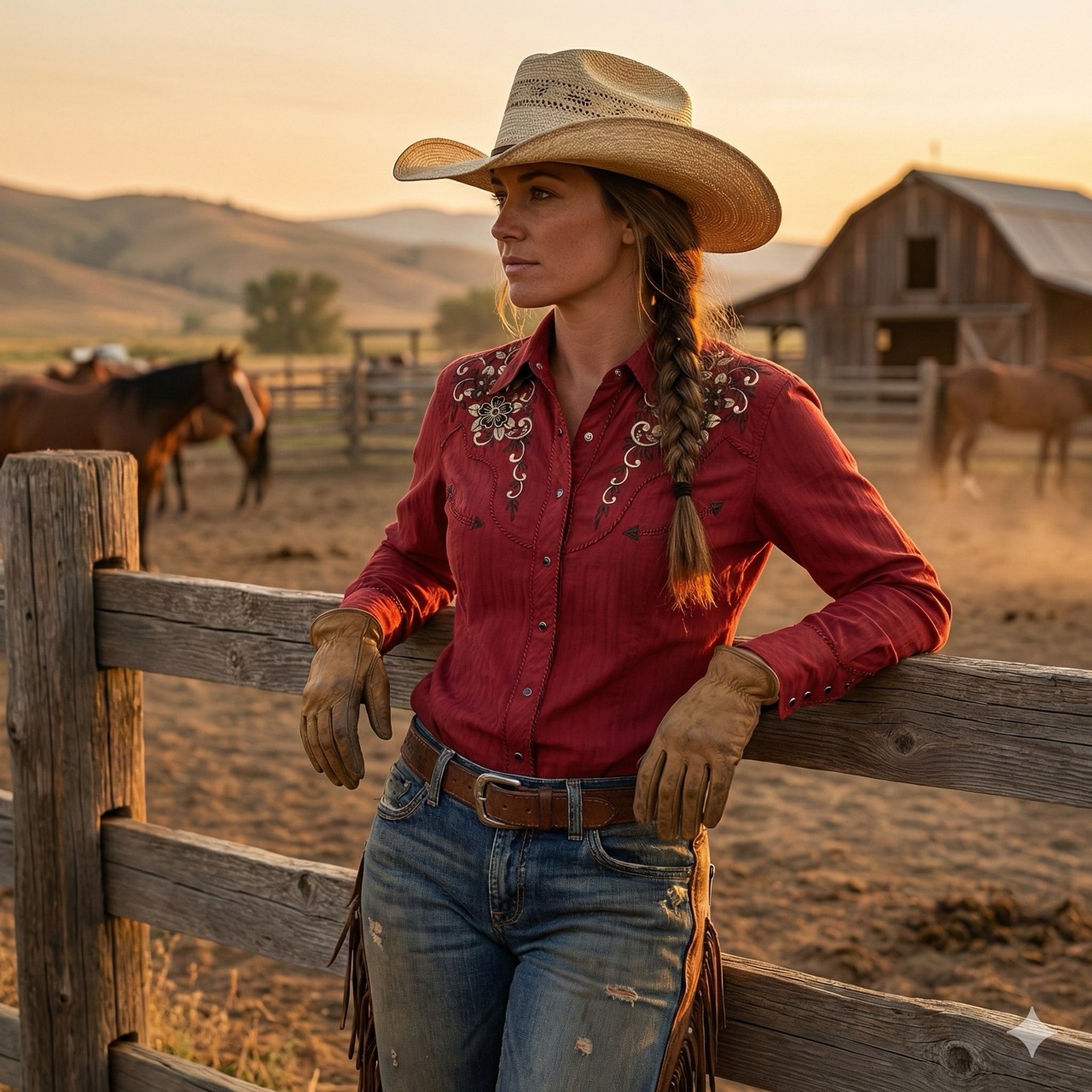 Westernbluse CATHERINE