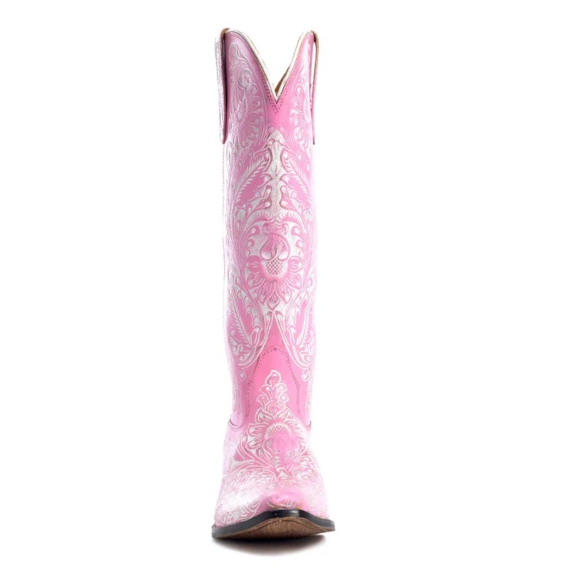 Myra Bag Valentina Trail Hand-Tooled Boots In Pink