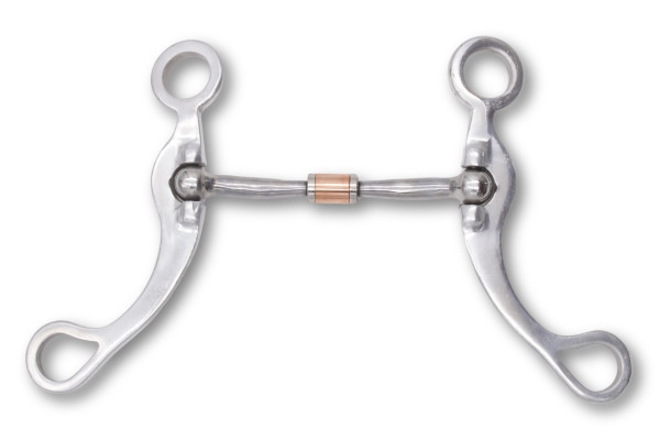 Western show snaffle bit mit grvur, mit Kupferrolle 13,5 cm