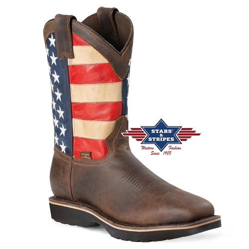 Westernové boty WB-65 pánské, vlajka USA