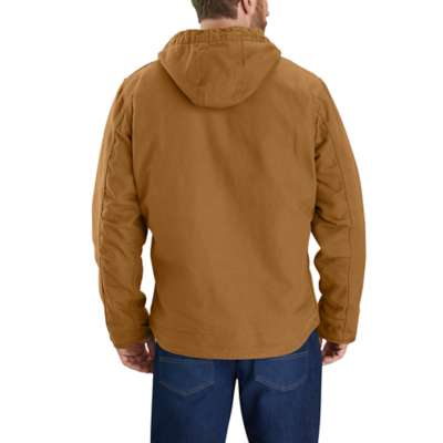 Carhartt Duck jacket with hood and sherpa lining