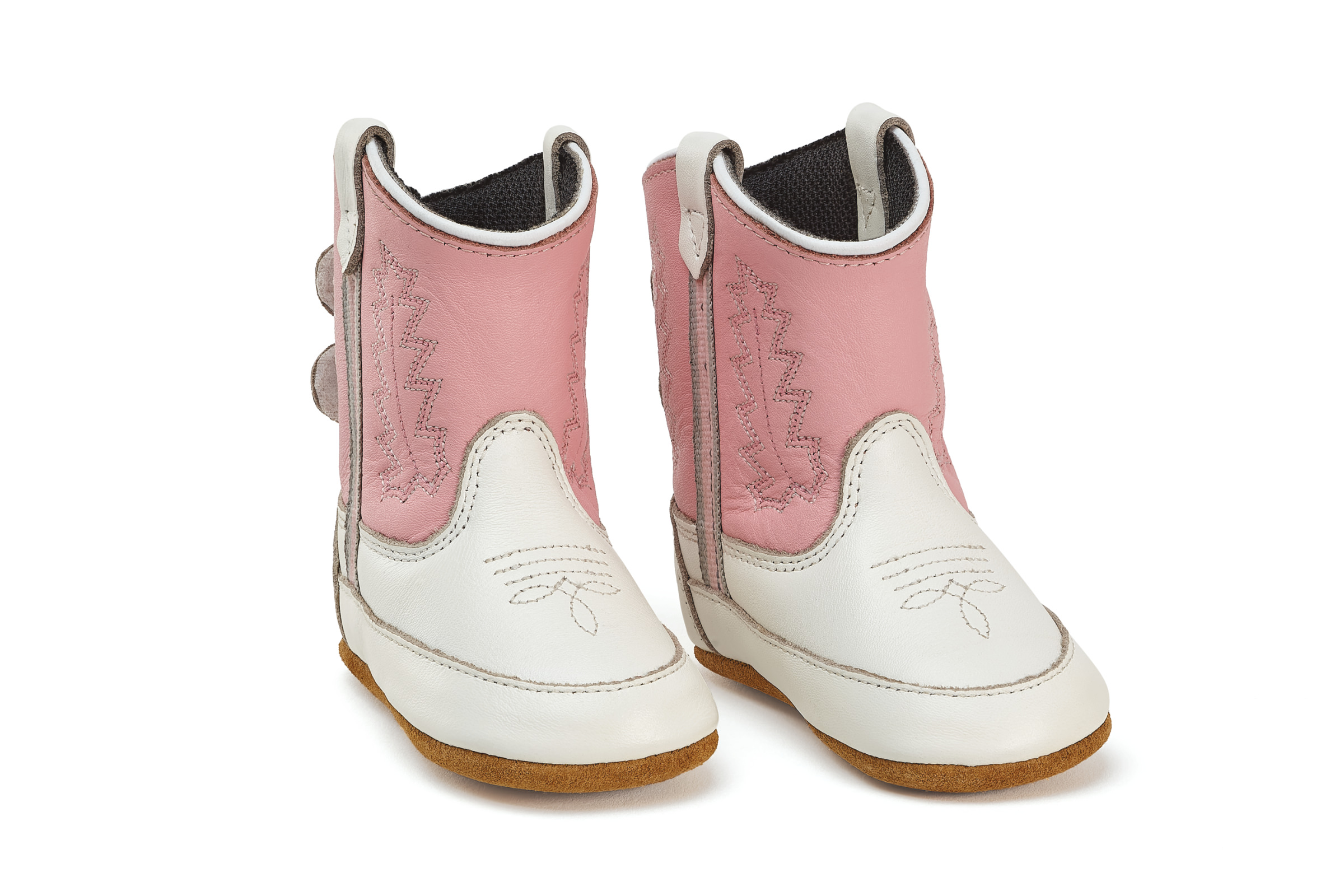 Cowboy boots for babies 10056 Daisy, white/pink