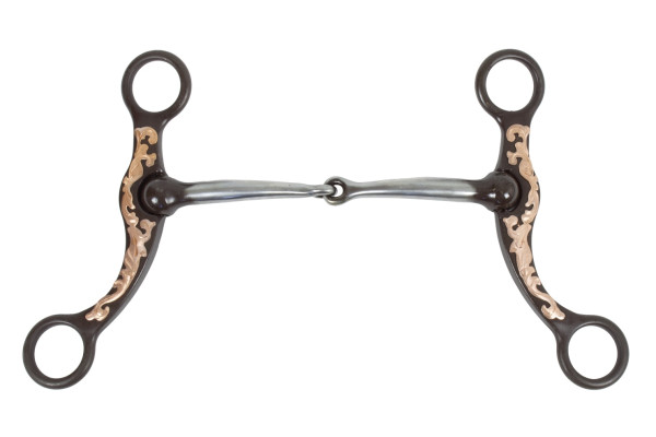 Show Snaffle Bit mit Shanks, einfach gebrochen, 13,5 cm