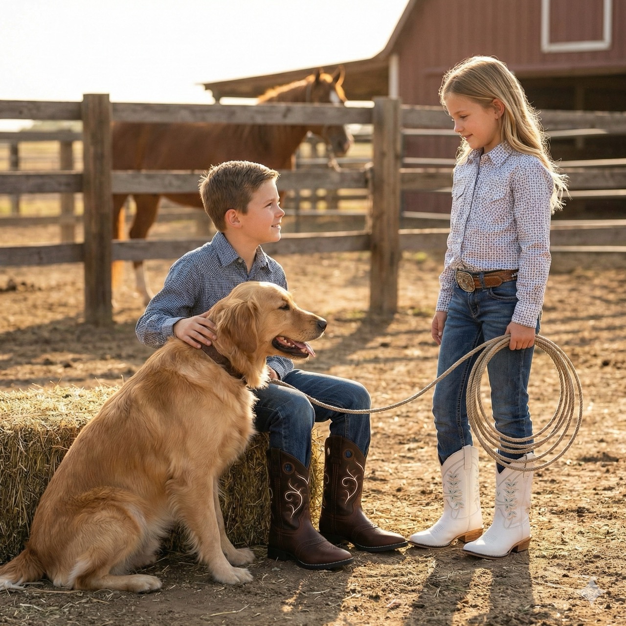 Cowboystiefel für Kinder CW2519, braun