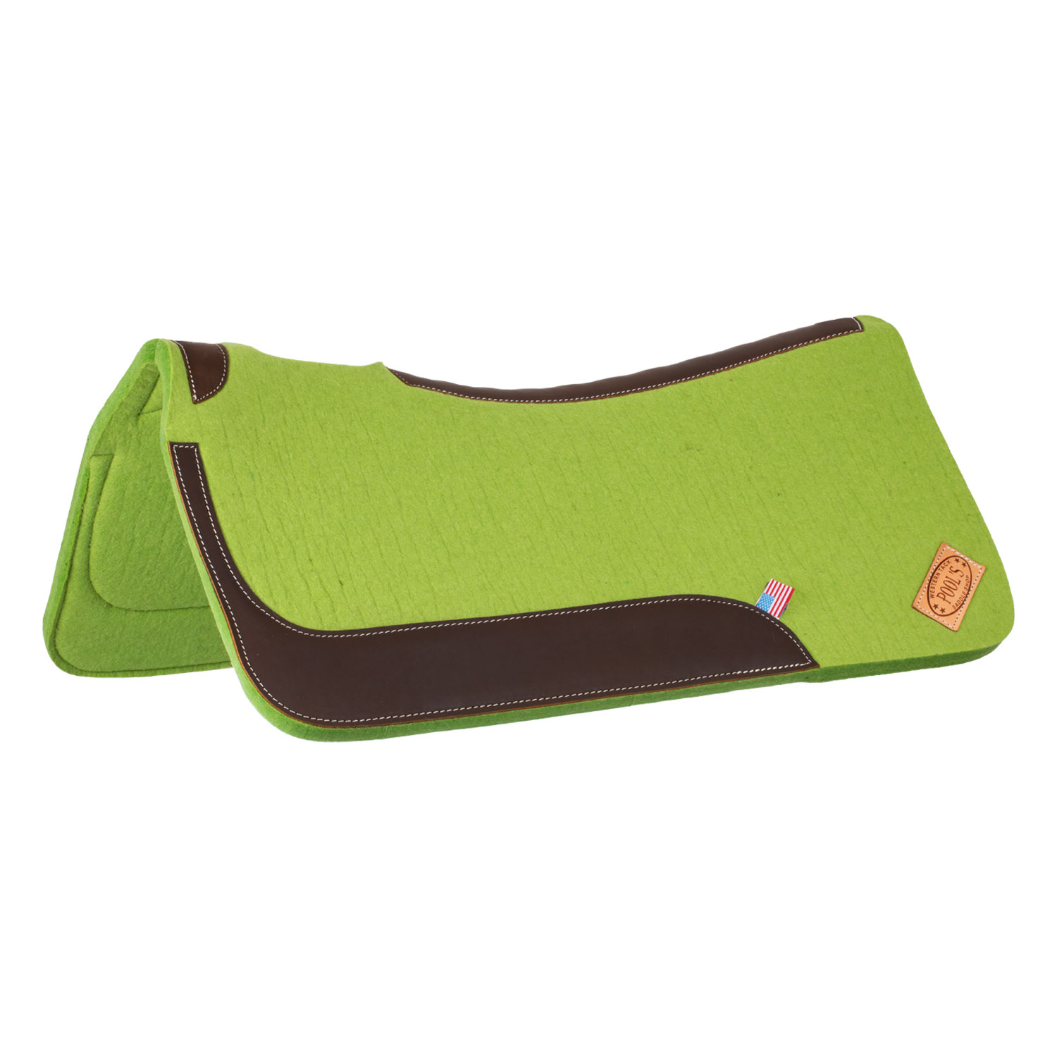 Westernsattelpad aus Filz m. Ledereinsätzen 32x32