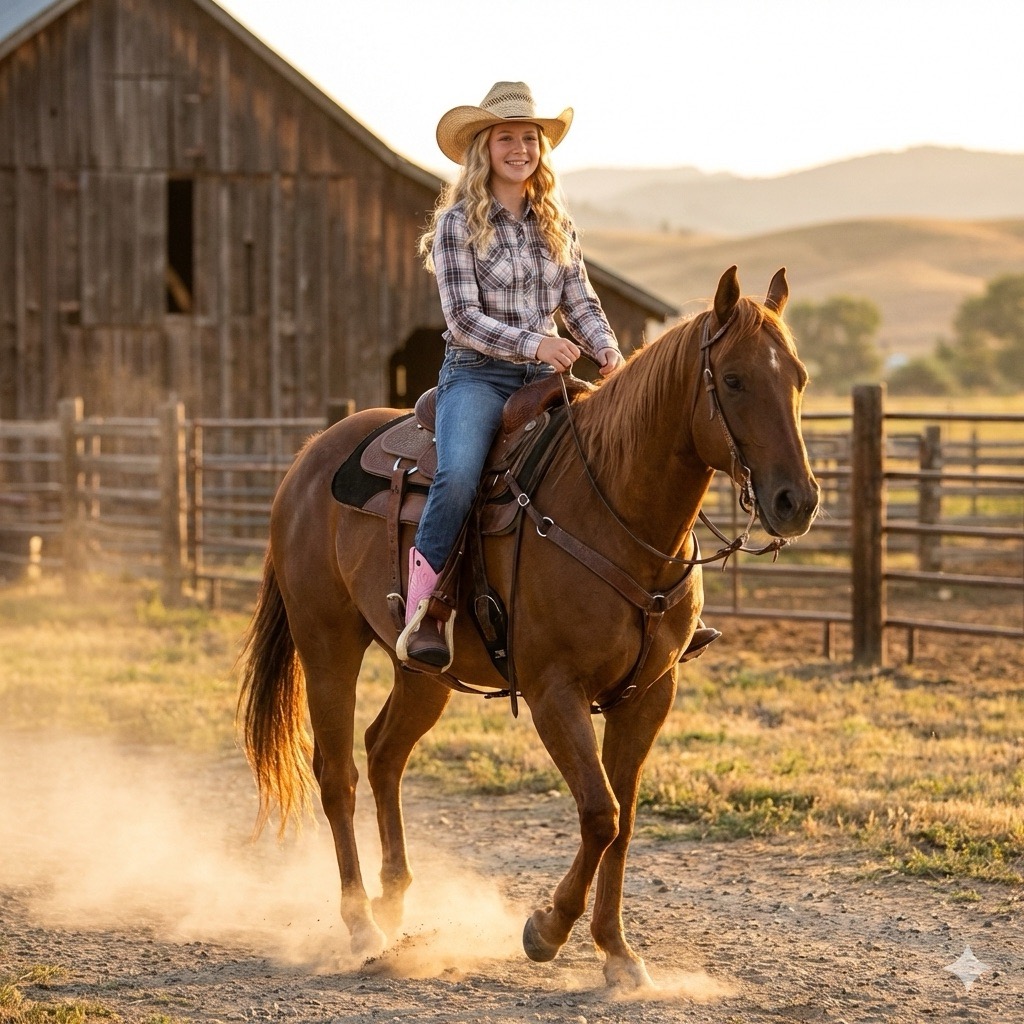 Cowboy boots for children CW2539, pink-brown