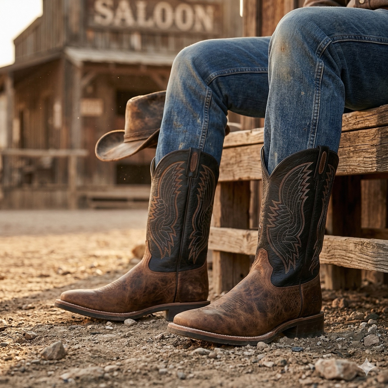 Cowboystiefel Herren BSM1911 Raton, braun-schwarz