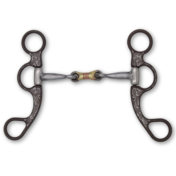 Snaffle Westernbit doppelt gebrochen mit Shanks 12,5 Baby-Bit