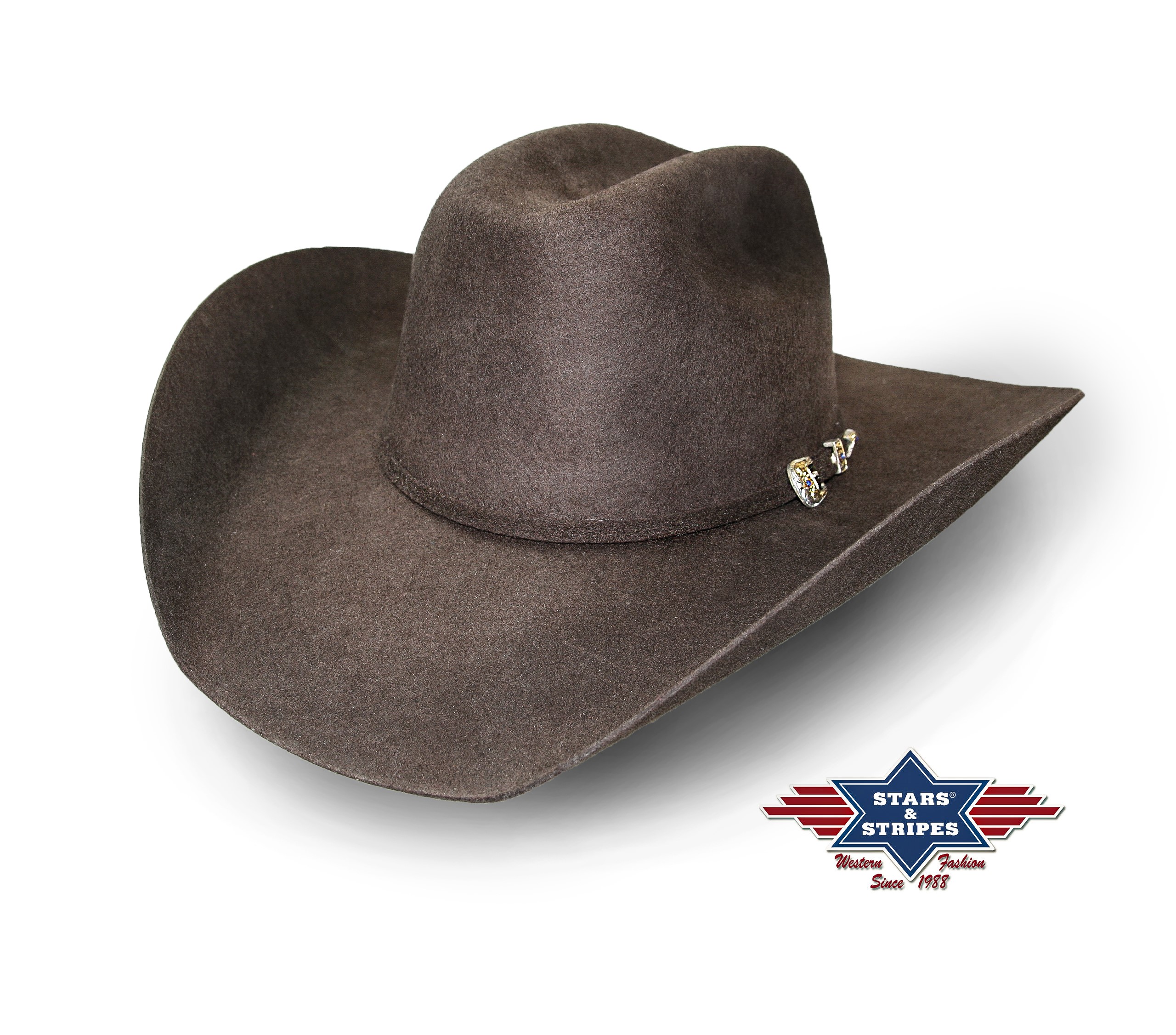 Kovbojský klobouk Westernový klobouk WYOMING hnědý