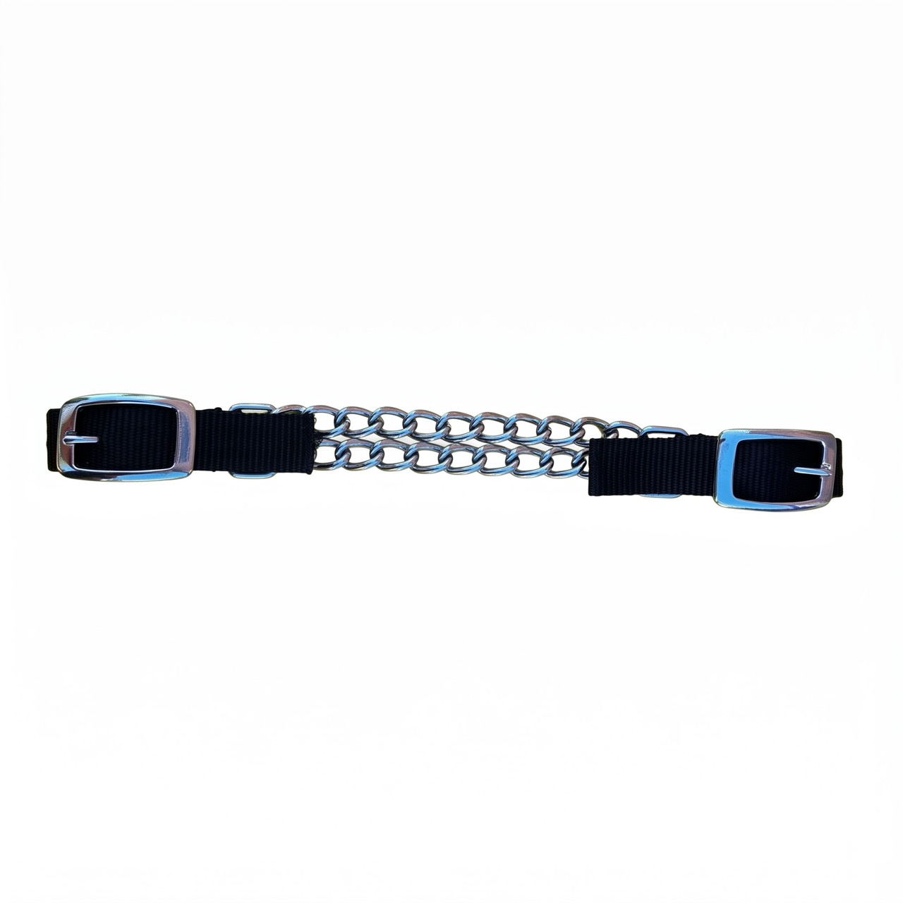 Kinnkette doppelt, Nylon, schwarz