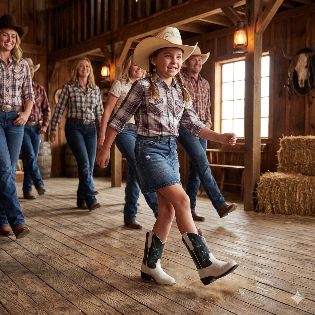 Cowboy boots for children 1162 Silver City, white/blue