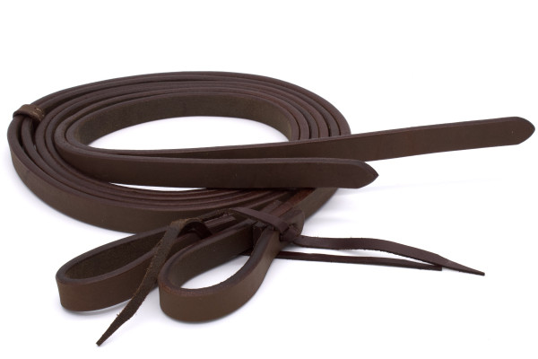Schwere Western Lederzügel heavy split reins premium 5/8 zoll, 16 mm dunkelbraun