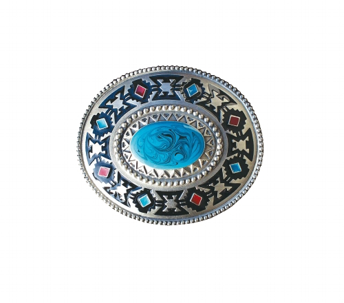Westernbuckle Gürtelschnalle Aztekenmuster