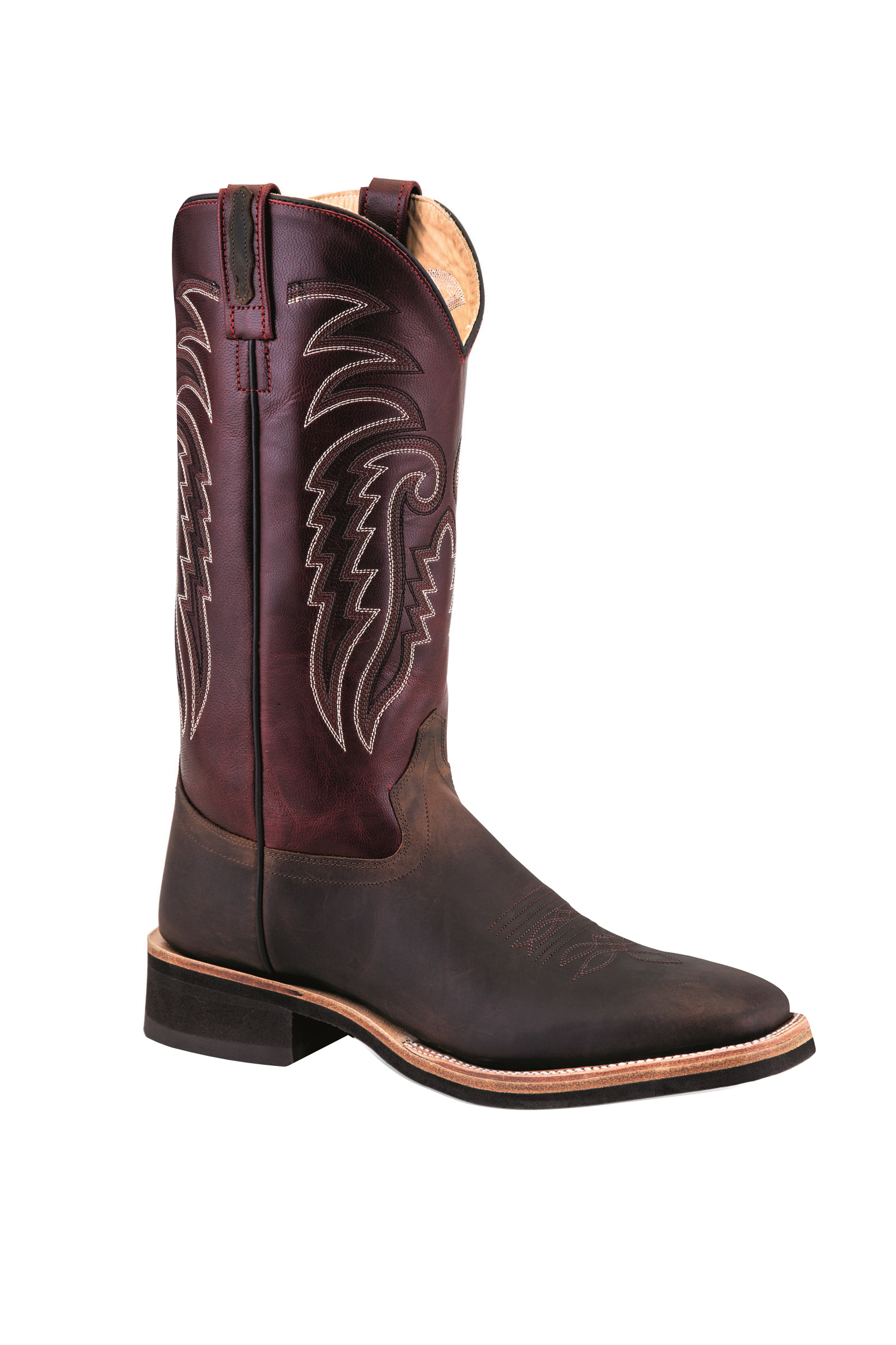 Cowboy boots men BSM1866, brown-red