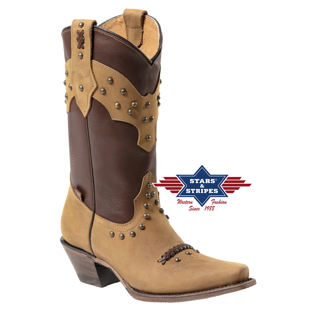 Ladies cowboy boots WBL-27, brown