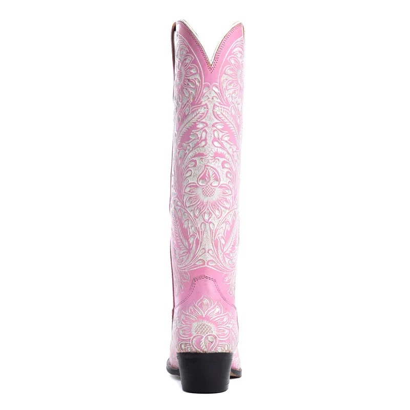 Myra Bag Valentina Trail Hand-Tooled Boots In Pink