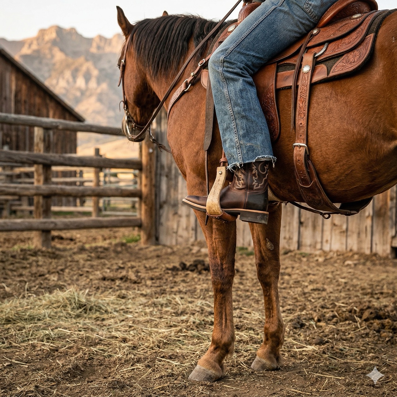 Pánské kovbojské boty 1640M, černé