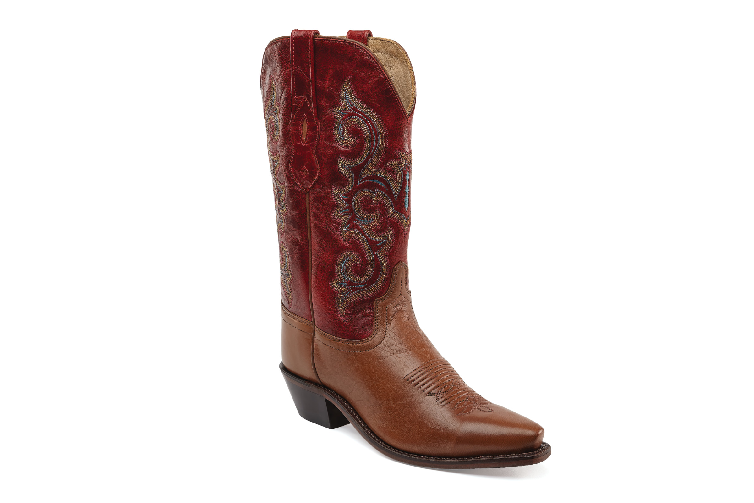 Ladies cowboy boots LF1628E, Belcourt, brown/red