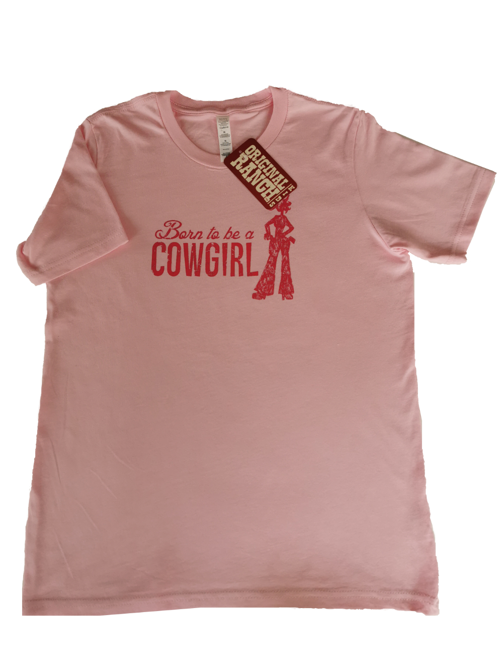 Girls' T-shirt "Born to be a Cowgirl" Pink