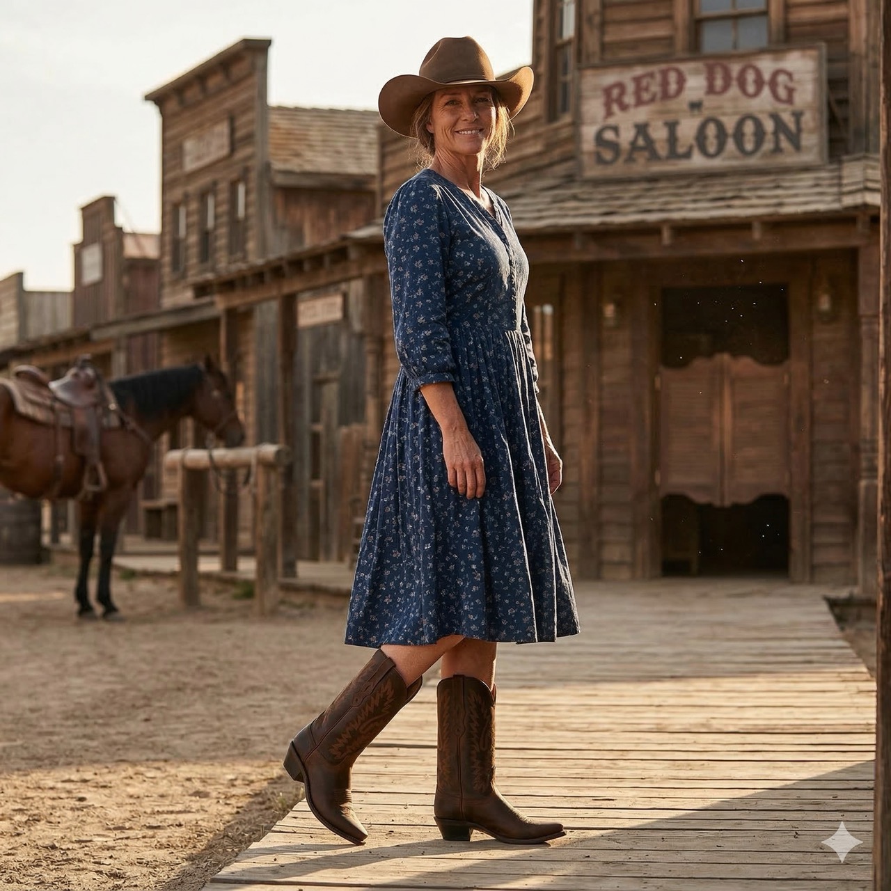 Kovbojské boty dámské LF1511E, tmavě hnědé