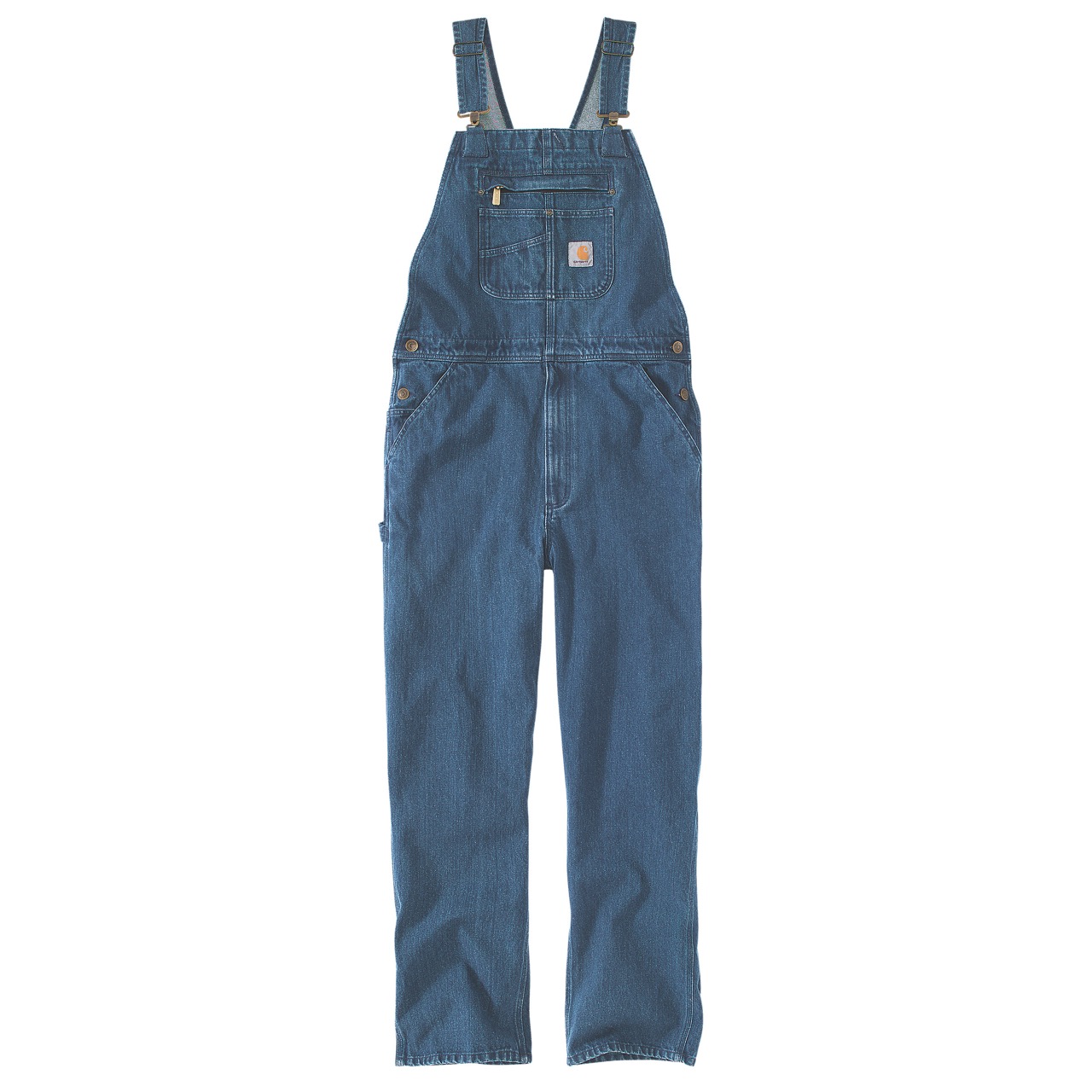 Loose fit denim dungarees