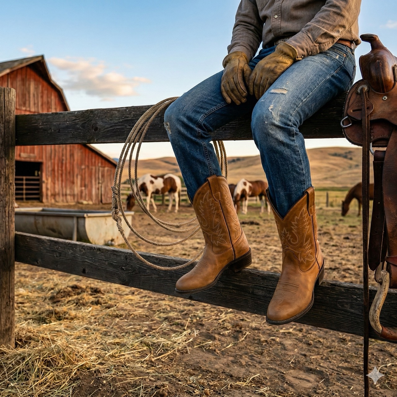 Cowboy boots for children 1129, light brown