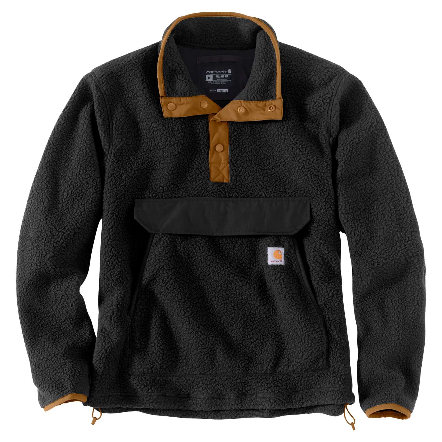 Sherpa-Fleece-Jacke mit Viertel-Reißverschluss