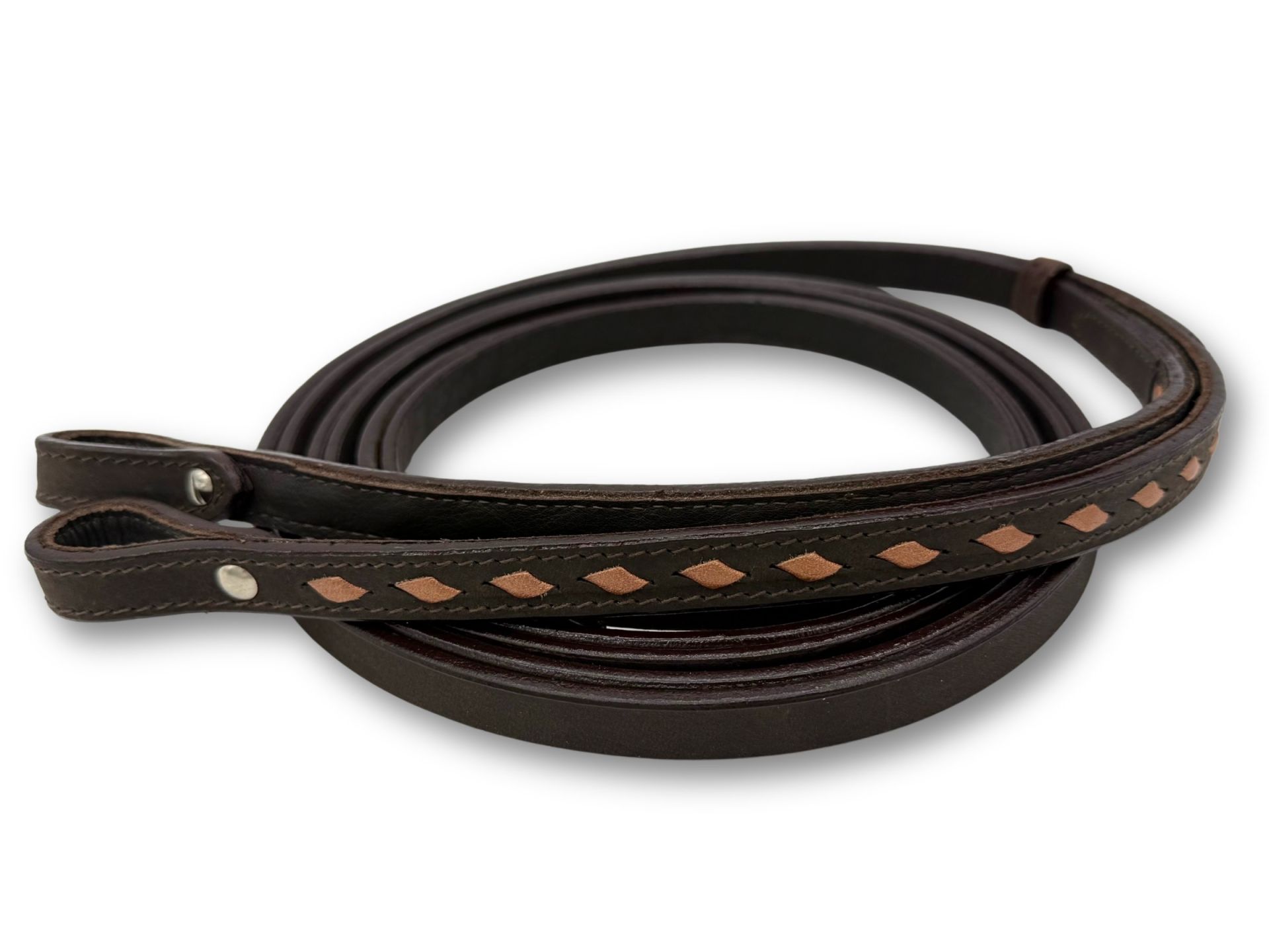Leder Split Reins dunkelbraun Westernzügel