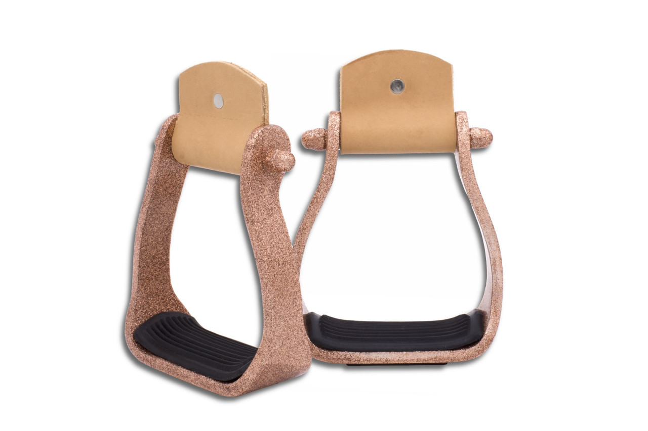 Glitter western stirrup aluminium, rose gold