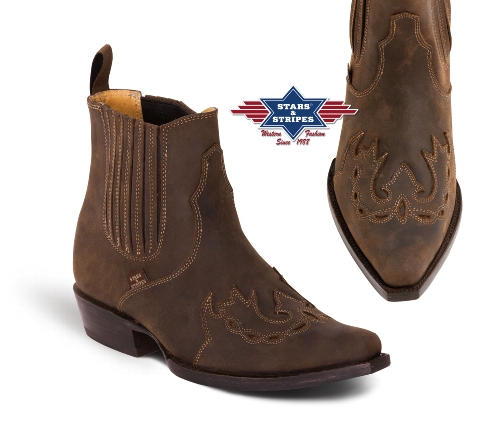 tyv indgang I tide Cowboy boots for women &amp; men, brownwith soft padded insole