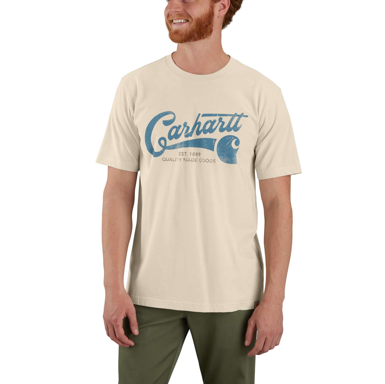 Men's short-sleeved T-shirt with Carhartt print