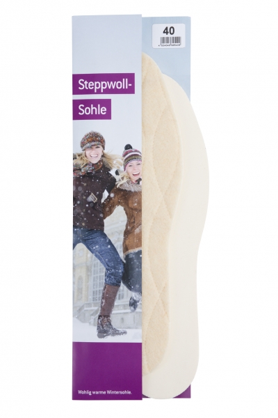 Insole for children shoes quilted wool