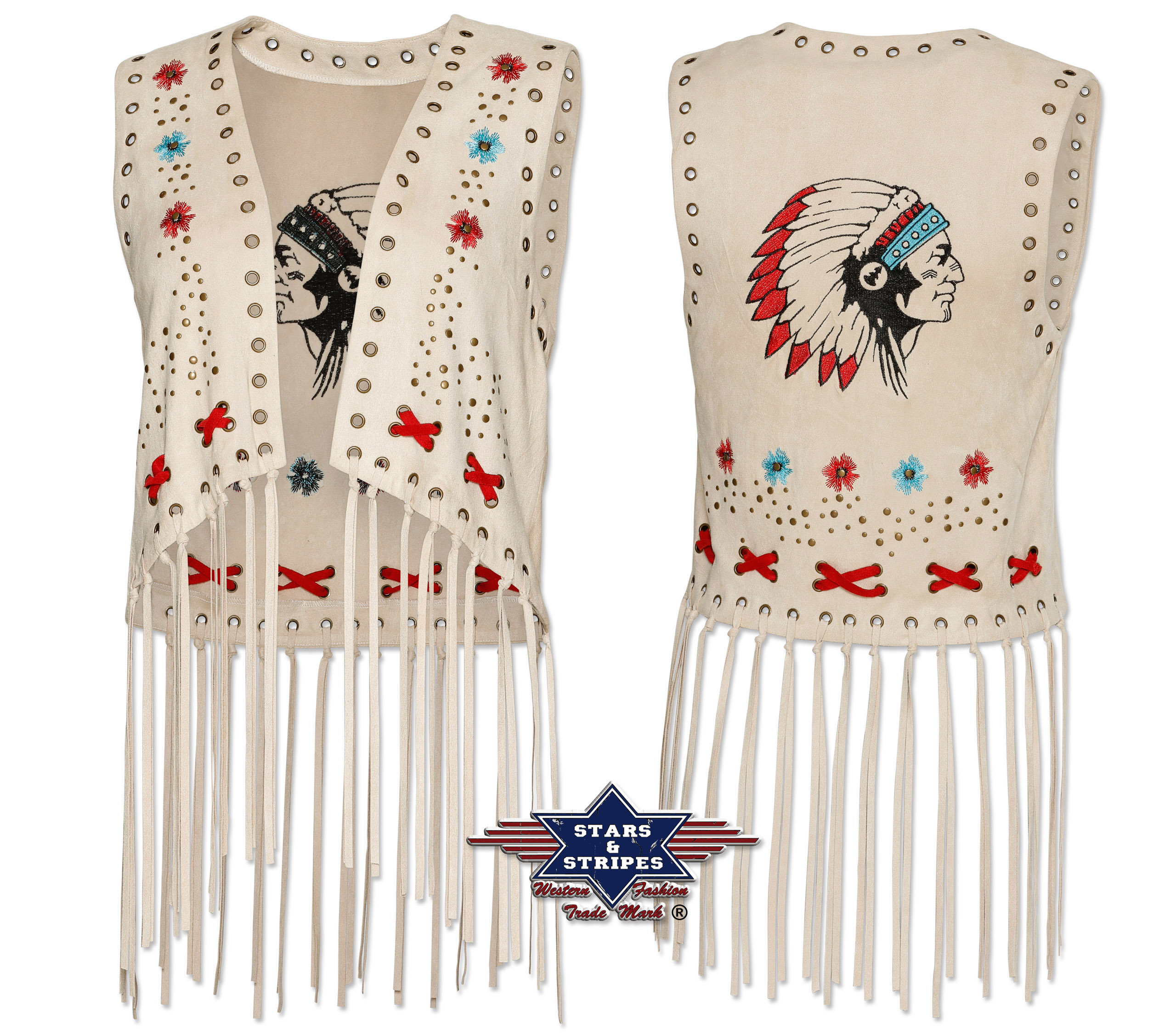 Western Fransenweste JOLEEN SAND