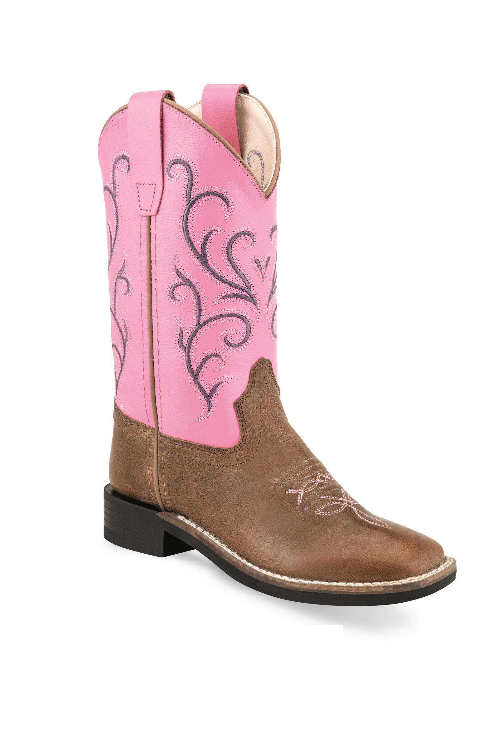 Cowboy boots for children BSC1869, brown-pink