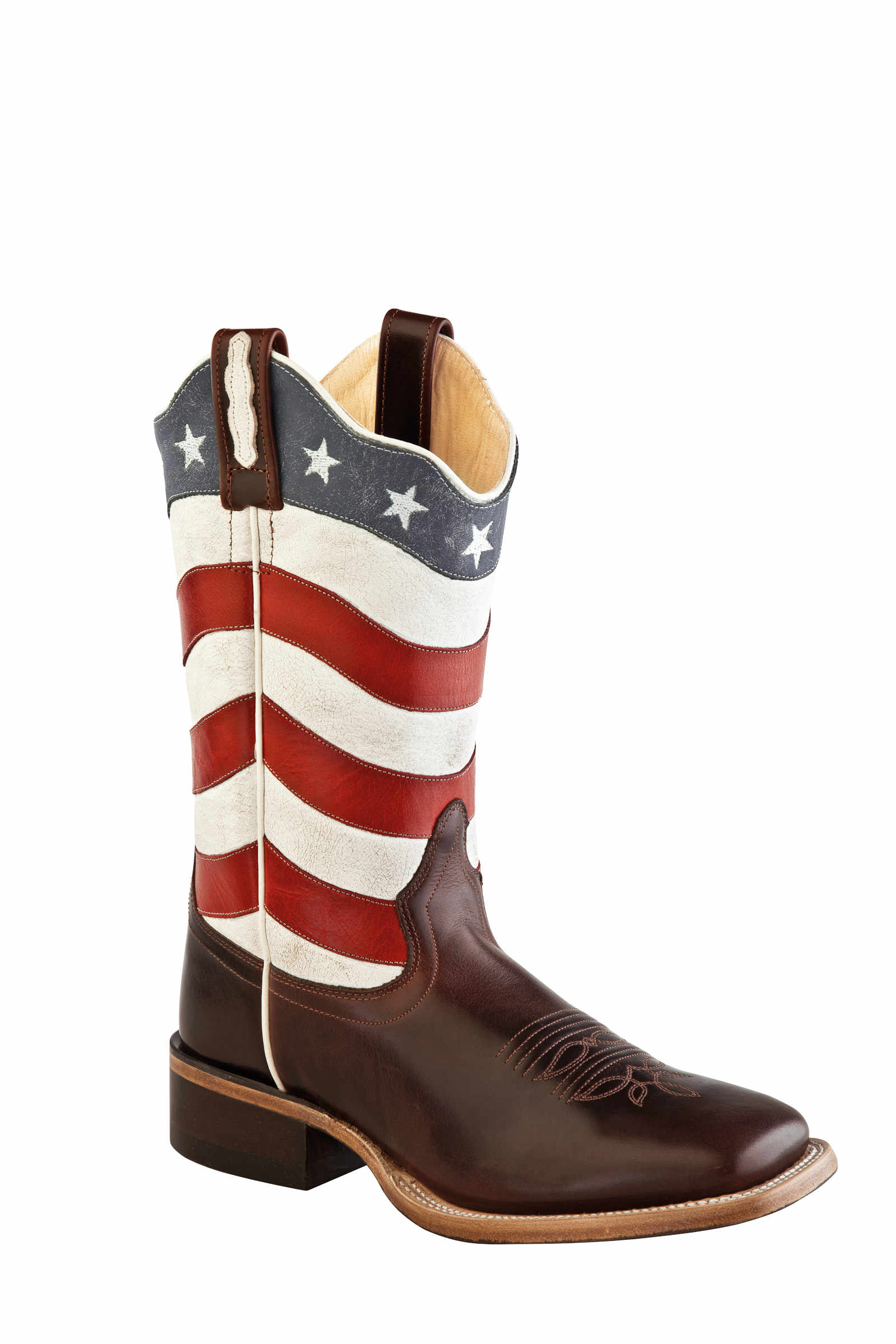 Kovbojské boty dámské 18116E, vlajka USA