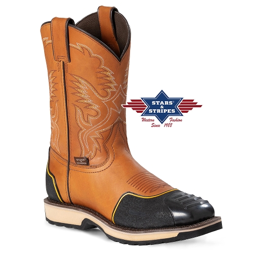 Western boots WB-64 men with steel toe cap