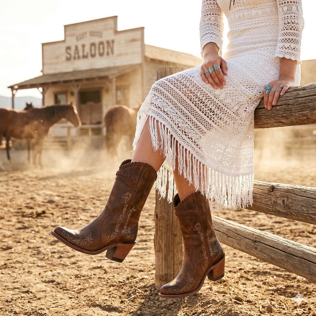 Cowboystiefel Damen 18172 El Reno, braun