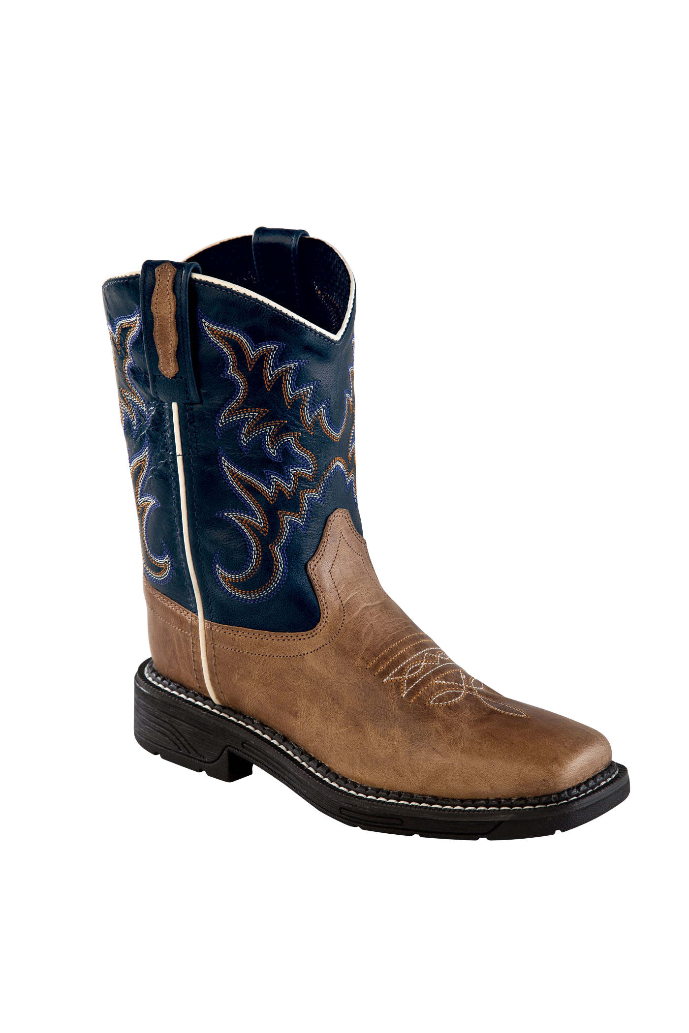 Cowboystiefel für Kinder WB1002, blau-braun