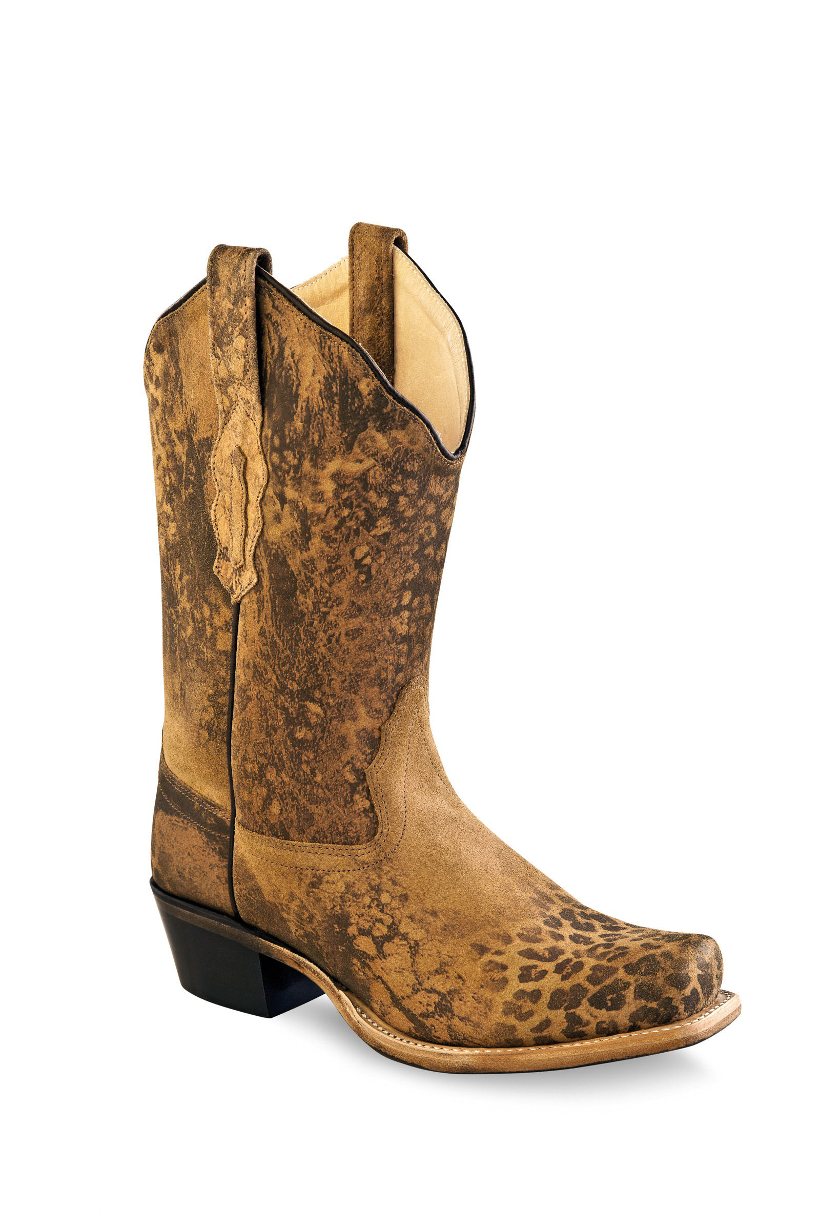 Kovbojské boty dámské 18009E, leopardí