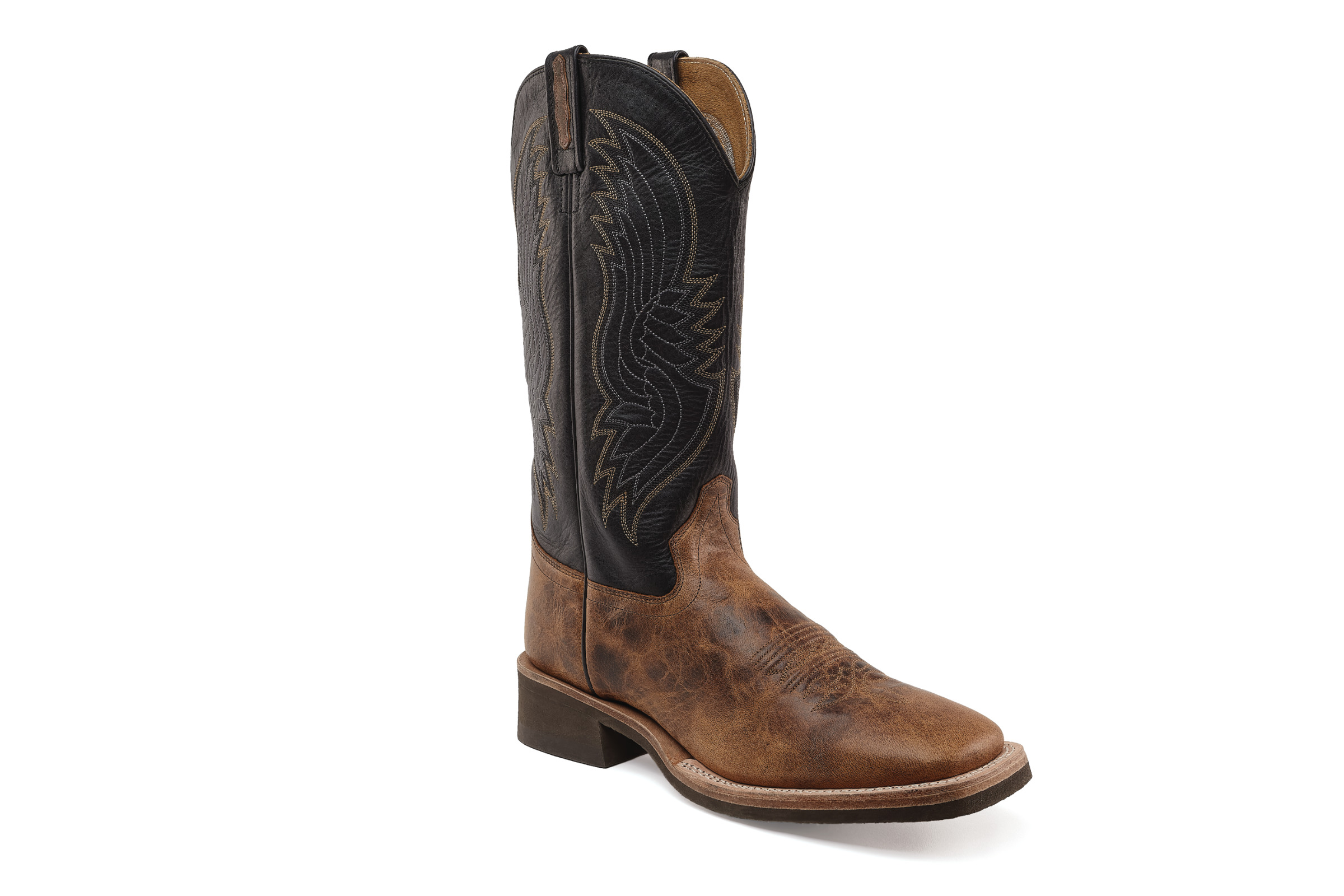 Cowboy boots men BSM1911 Raton, brown-black